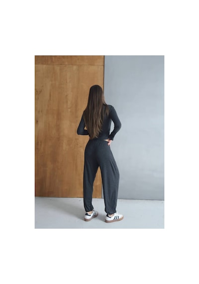 Paw Garage Kadın Zyra Model Hırkalı Alt-üst Takım - İthal Buzzy Ribana Kumaş Gri Paw Garage Kadın Zyra Model Hırkalı Alt-üst Takım - İthal Buzzy Ribana Kumaş Gri