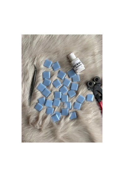 Sanatsal Mozaik Bebe Mavi 2,5x2,5cm Mozaik Sanatı Malzeme 100gr