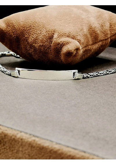 Omar Silver Erkek Kral 2,5Mm Oval Plakalı Künye 10,65Gr