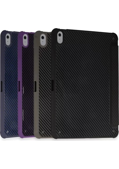 Newface Apple İpad Pro 13 2024 Kılıf Color Karbon Tablet Kılıfı - Siyah