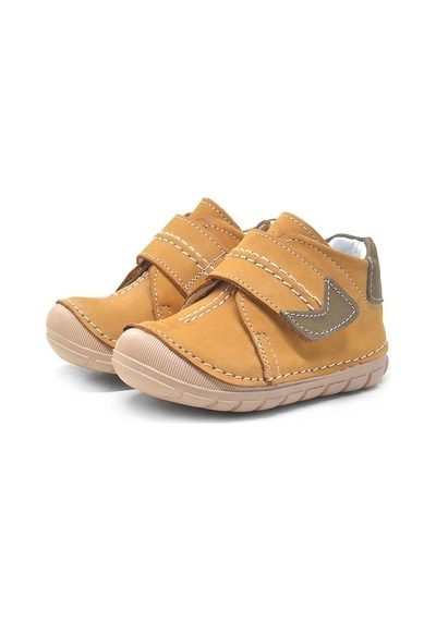 Rakerplus Popeye Hakiki Deri Taba İlk Adım Unisex Bebek Ayakkabısı Taba