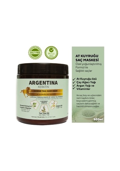 Argentina Keratin At Kuyruğu Şampuanı 500 ML + Saç Maskesi 500 ML + Bakım Sütü 250 ML