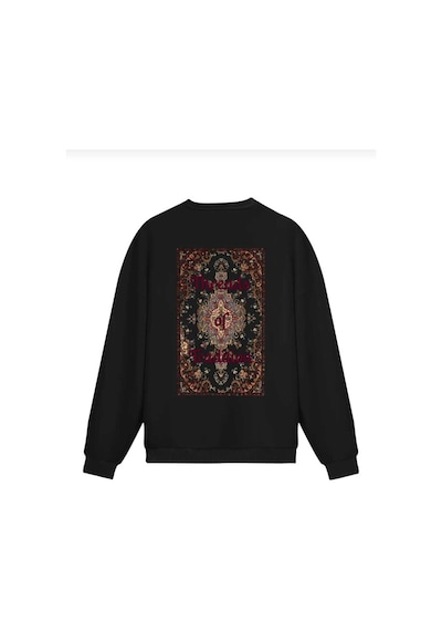 Hunors Sportswear & Company Threads Baskılı Unisex Model Pamuklu Bisiklet Yaka Sweatshirt SIYAH Hunors Sportswear & Company Threads Baskılı Unisex Model Pamuklu Bisiklet Yaka Sweatshirt SIYAH