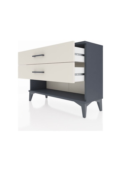Arges Şifonyer 2 Çekmeceli 88x30x64 Antrasit-aytaşı Antrasit