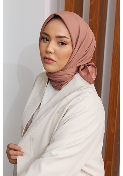 Silk Home Düz Renk Twill Eşarp Sütlü Kahve