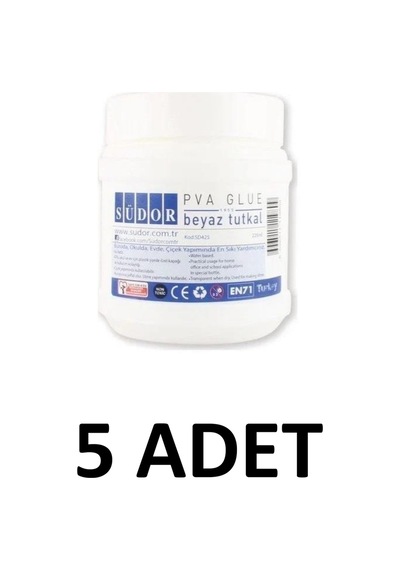 5 Adet Çok Amaçlı Beyaz Tutkal Yapıştırıcı 450 Ml