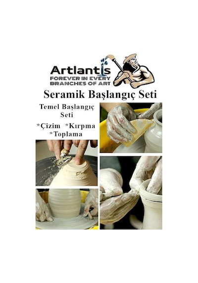 Seramik Başlangıç Boyama Seti 29 Parça 1 Paket Kil Hamuru Fırça Palet Akrilik Boya Modelaj Modelleme Heykel Ebeşu