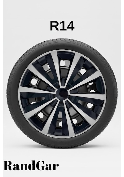 Opel Corsa 14 İnç Jant Kapağı 4 Adet Siyah Gri C105 Rand