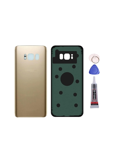 Samsung S8 Gold Uyumlu Arka Kapak Batarya Kapağı Pil Kapağı Yapışkan Ve Sökme Aparatıyla Beraber Full Set Gold