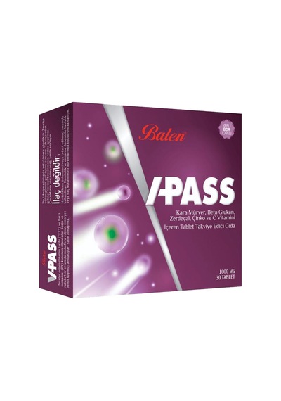 Balen V-Pass Kara Mürver Beta Glukan Zerdeçal Çinko C Vitamini