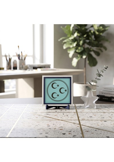 Özel Tasarım Üç Hilal Motifli Dekoratif Obje, Çalışma Alanınıza Enerji Katan Detay 10x10 Cm