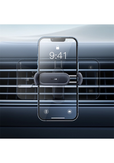 Baseus Steel Can 2 Air Araç Telefon Tutucu Siyah