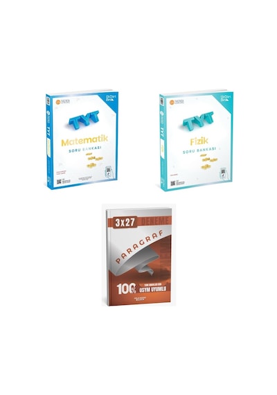 2027 2027 Üçdörtbeş Tyt Matematik + Fizik Soru + Anla Kazan Paragraf Deneme 3'lü Set
