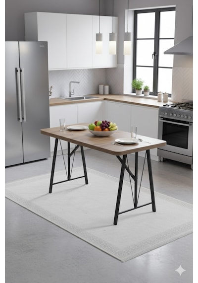 Elfin 70x110 Atlantik Sabit, 2 Sandalye 1 Bench, Masa Sandalye Takımı, Mutfak Masası Takımı - Krem Elfin 70x110 Atlantik Sabit, 2 Sandalye 1 Bench, Masa Sandalye Takımı, Mutfak Masası Takımı - Krem