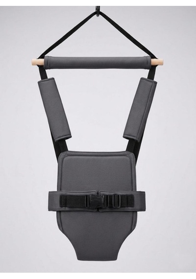 Gri, Hoppala Zıpzıp - Tavana Asılan Yaylı Bebek Salıncağı - Ergonomik Konforlu Tasarım