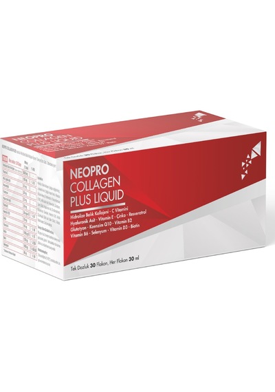 Neopro Collagen Plus Likit 30'lu Flakon - Hidrolize Balık Kolajeni, C Vitamini, Hyaluronik Asit