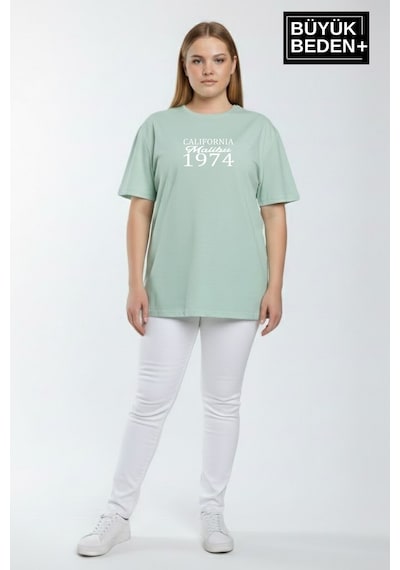 Superlife Süperlife Kadın Büyük Beden California 1974 Baskılı 3xl-6xl Bisiklet Yaka Tshırt Spr25btsk510-2 Yeşil Superlife Süperlife Kadın Büyük Beden California 1974 Baskılı 3xl-6xl Bisiklet Yaka Tshırt Spr25btsk510-2 Yeşil