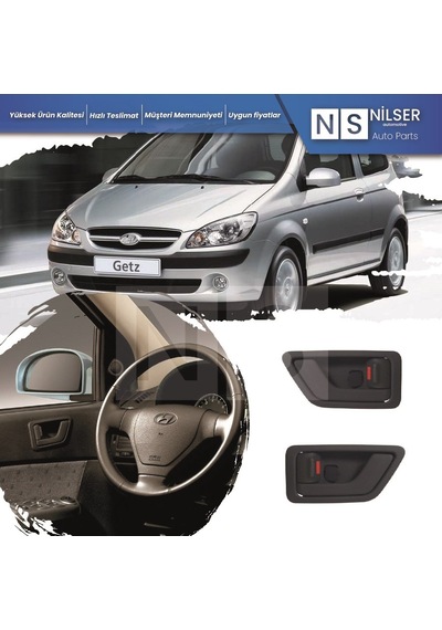 Hyundai Getz İç Kapı Kolu Arka Sol-Sağ Takım 2002-2009