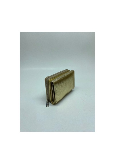 Shop Kadın Cüzdan Hakiki Deri Çok Bölmeli Fermuarlı Floter Deri Altın - 888655380 Altın