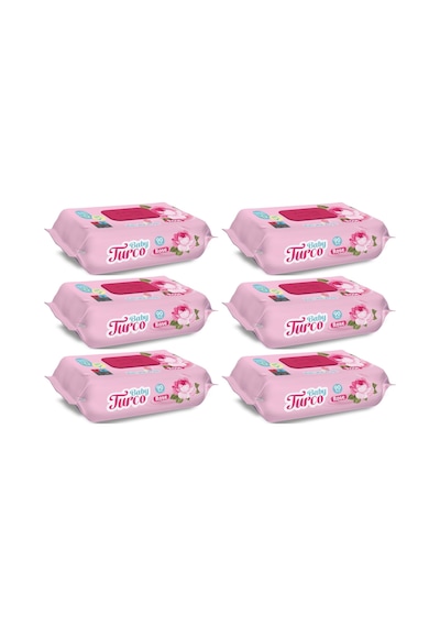 Baby Turco Islak Havlu Mendil 90 Yaprak Gül/Rose 6 Lı Set 540 Yaprak