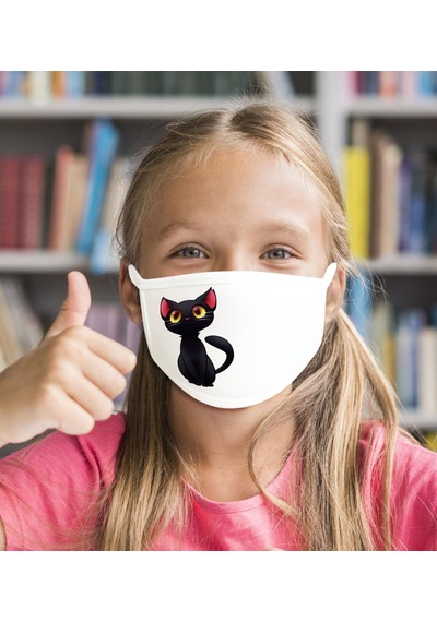 50 Adet Yıkanabilir Beyaz Çocuk Maske-6