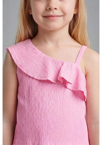 Defacto Kırışık Dokulu Kumaş 2li Pembe Takım Kız Bebek I0050a526hspn649 Pembe-pn649