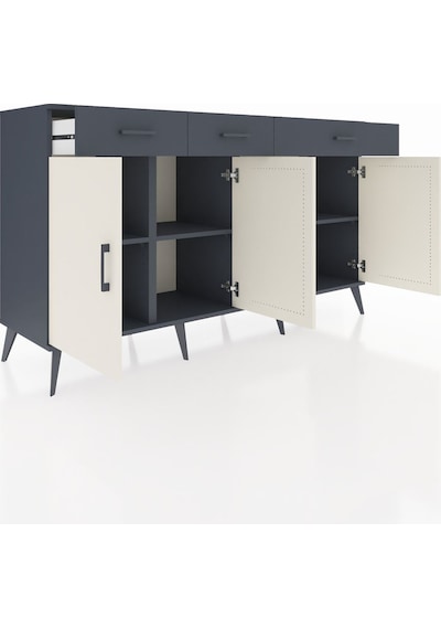 Kronos Konsol 4 Raflı 3 Çekmeceli 4 Kapaklı 176x59x99 Antrasit-aytaşı/antrasit Aytası/antrasıt - Antrasıt Kronos Konsol 4 Raflı 3 Çekmeceli 4 Kapaklı 176x59x99 Antrasit-aytaşı/antrasit Aytası/antrasıt - Antrasıt