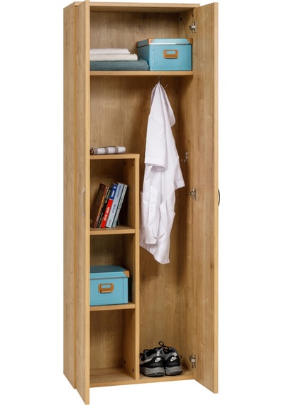 Temizlik Malzemeleri Dolabı, Ahşap Gardırop, Elbise Dolabı, Çok Amaçlı Dolap, 60x34x180cm Safir Meşe Temizlik Malzemeleri Dolabı, Ahşap Gardırop, Elbise Dolabı, Çok Amaçlı Dolap, 60x34x180cm Safir Meşe