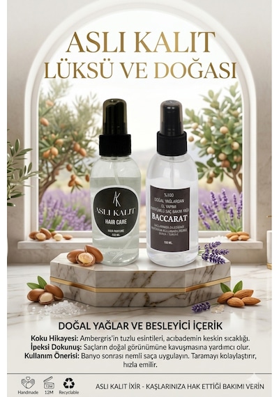 Baccarat Parfümlü Saç Bakım Yağı Doğal Yağlardan Hair Care Saç Parfümü 150ml