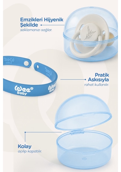 Wee Baby Emzik Saklama Kutusu Mavi