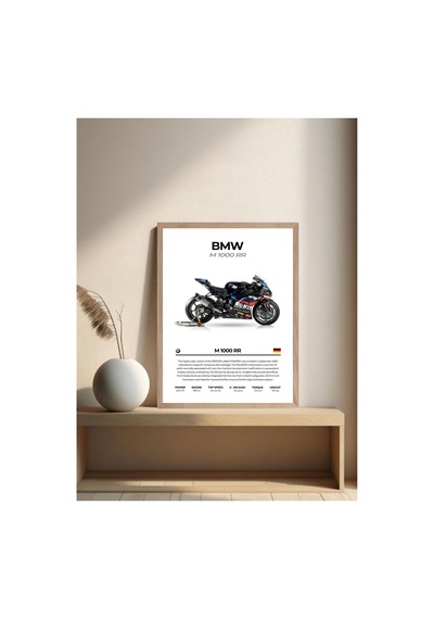 Bmw Doğal Ahşap Çerçeveli Tek Parça Dekoratif Tablo Çok Renkli - 818978234 Çok Renkli