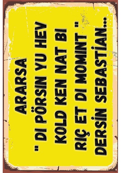 Yazılı Retro Ahşap Poster Renkli - 640246024 Renkli