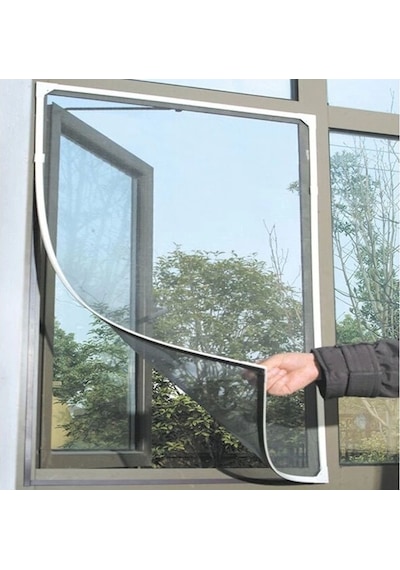 Pencere Cam Sineklik-beyaz 150 Cm X 100 Cm +5m Bant Çok Renkli