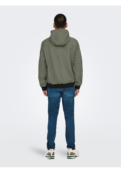 Only & Sons Onsbowıe Softshell Bomber Noos Erkek Gri Mont - 22029276