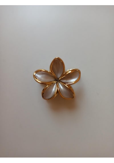 Lexroo Lotus Saç Tokası Büyük Boy 8 Cm, Tekli Saç Tokası, Lotus Kahverengi