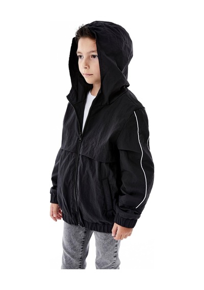 Benitto Kids Erkek Çocuk Kapüşonlu Yağmurluk 51362 Siyah