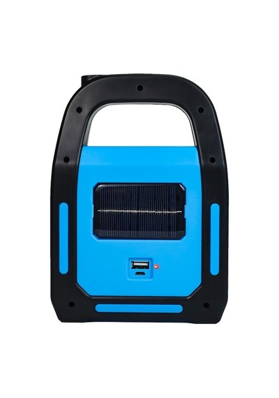 Powermaster HB-9707A-2 3 Kademeli USB Çıkışlı Şarjlı Solar Lamba Mavi - Siyah