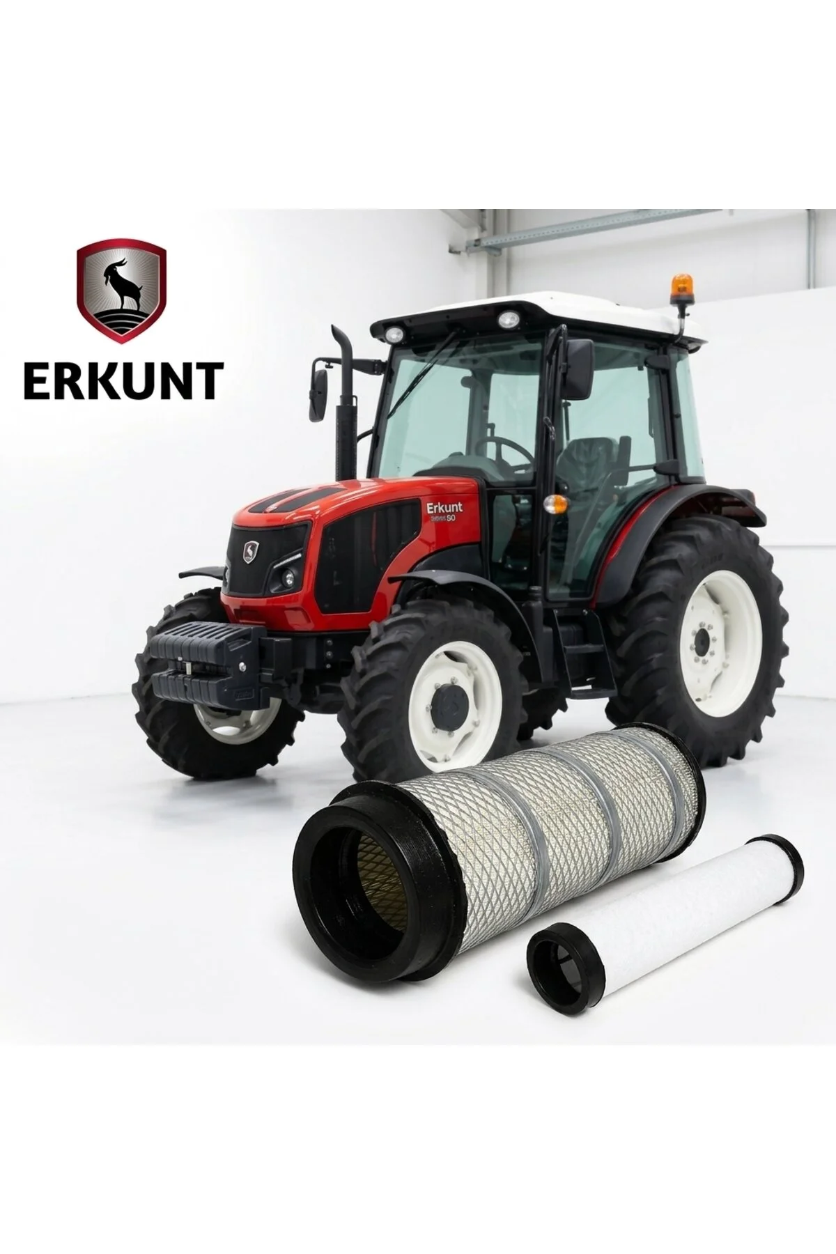 Erkunt Traktör Nimet 50 60 Hava Fıltre Elemanı Ic+dıs Takım Kuru Tip Küçük Olan 3 Silindir