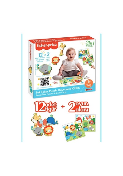 Fp2755 Fısher Prıce Tak Çıkar Puzzle Hayvanlar