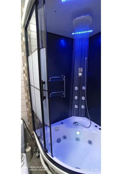 110X110 Küvet Üstü Antrasit Compact Sistem Sistem 1