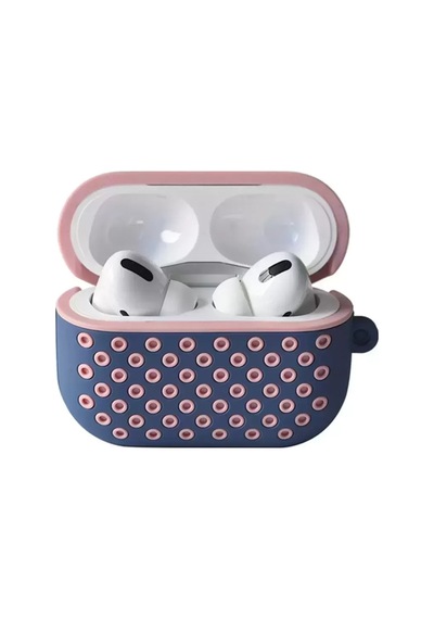 Newface Apple Uyumlu AirPods Pro 2 2.nesil Spor Delikli Kılıf - Mavi-pembe Çok Renkli