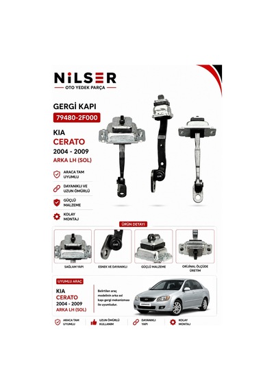 Kia Cerato Kapı Gergi Arka Sol 2004-2009