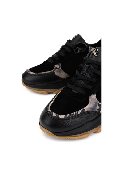 Tamer Tanca Kadın Hakiki Deri Siyah Sneakers & Spor Ayakkabı 154 3382 Bn Ayk Sk25-26 Sıyah Siyah