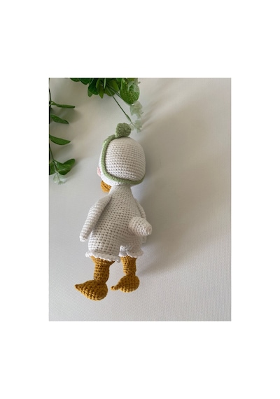Adenya Sepeti El Örgüsü Ördek Figürlü Amigurumi Oyuncak Sepeti Çok Renkli