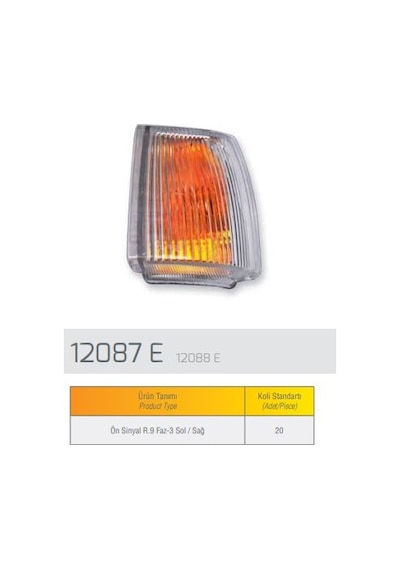 Farba Sınyal Lambası Sag Duysuz Beyaz R9 1997 AOD-FARBA 12088D