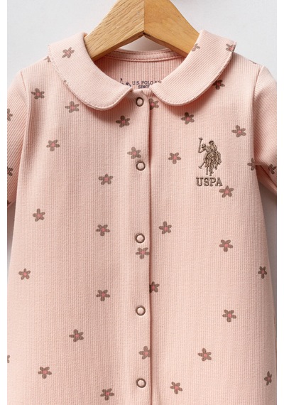 U.S. Polo Assn. U.s. Polo Assn Kız Bebek Pembe Tulum Usb2761-c-v1 Pembe