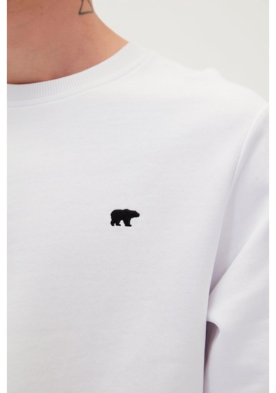Bad Bear Presage Crewneck Off-white Beyaz Erkek Sweatshirt SİYAH