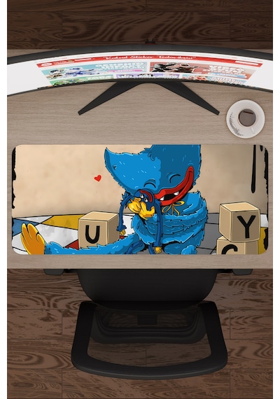Poppy Playtime Kaymaz Dikişli Kauçuk Oyuncu Mousepad V4 - 70x30 Xl Gaming Mouse Pad Fare Altlığı