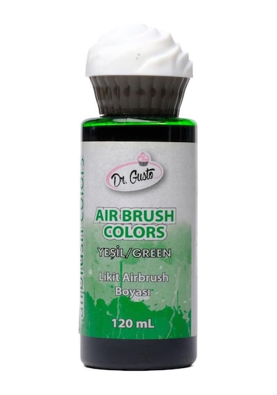 Airbrush Gıda Boyası Yeşil 120 Ml Pasta, Şeker Hamuru Ve Fondan İçin Profesyonel Boya