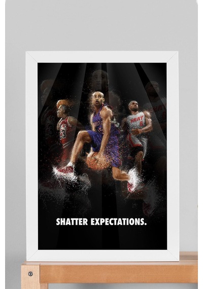 Vince Carter Michael Jordan Lebron James Çerçeveli Tablo - Basketbol Nba Posteri Tablo
